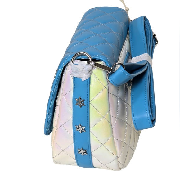 Loungefly Disney Frozen Elsa Snowflake Quilted Crossbody Bag Nwt - Picture 2 of 6
